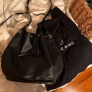 Anine Bing Alana Bucket Bag In Black